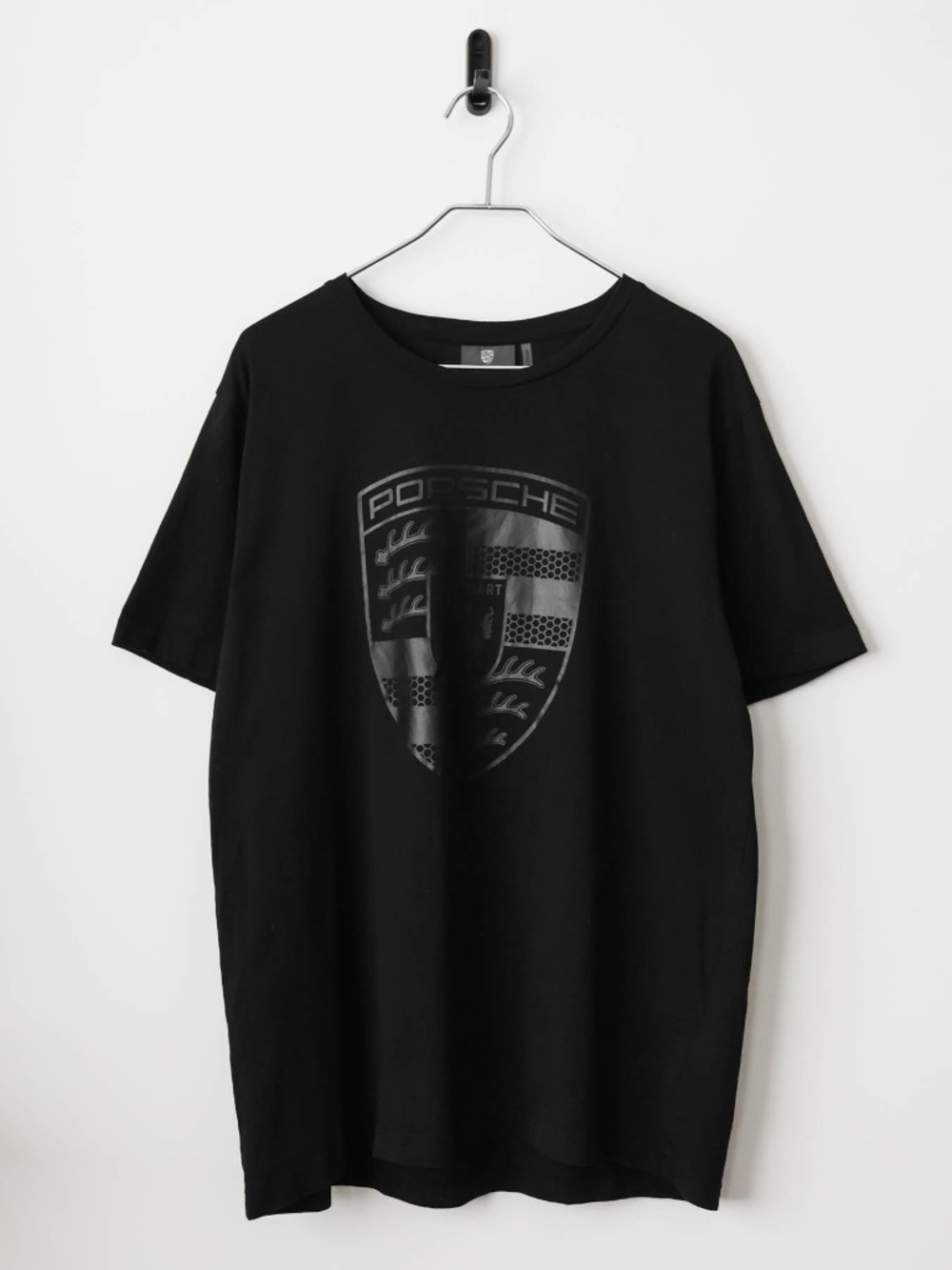 Amazing Porsche Design Blacked Out Crest T-Shirt Made In Portugal